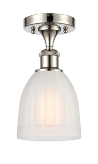 Ballston Semi-Flush Mount White Polished Chrome