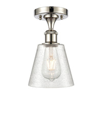 Ballston Semi-Flush White Chrome Cast Brass
