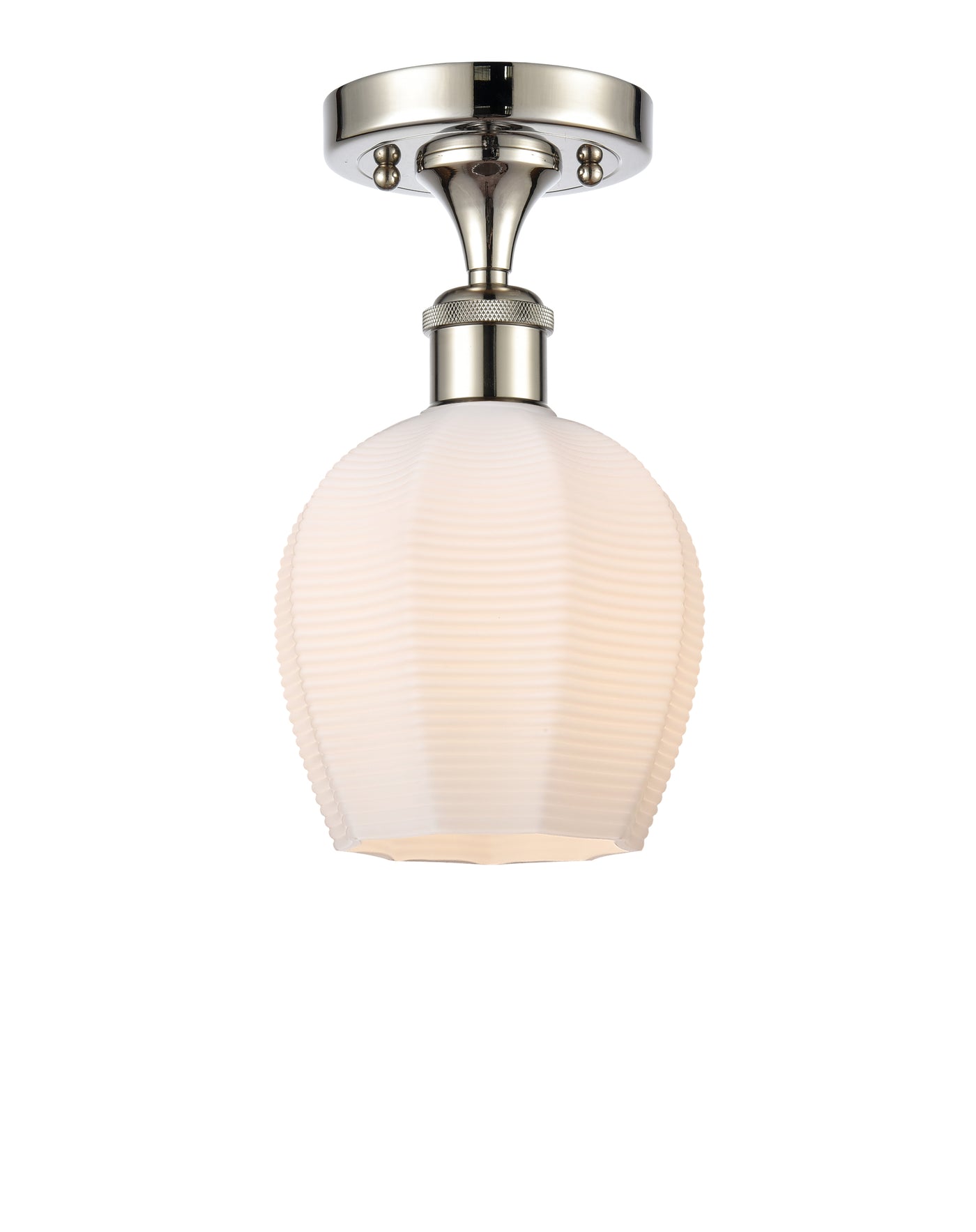 Ballston Semi-Flush Mount White Chrome