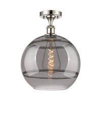 Ballston Semi-Flush Mount White Chrome