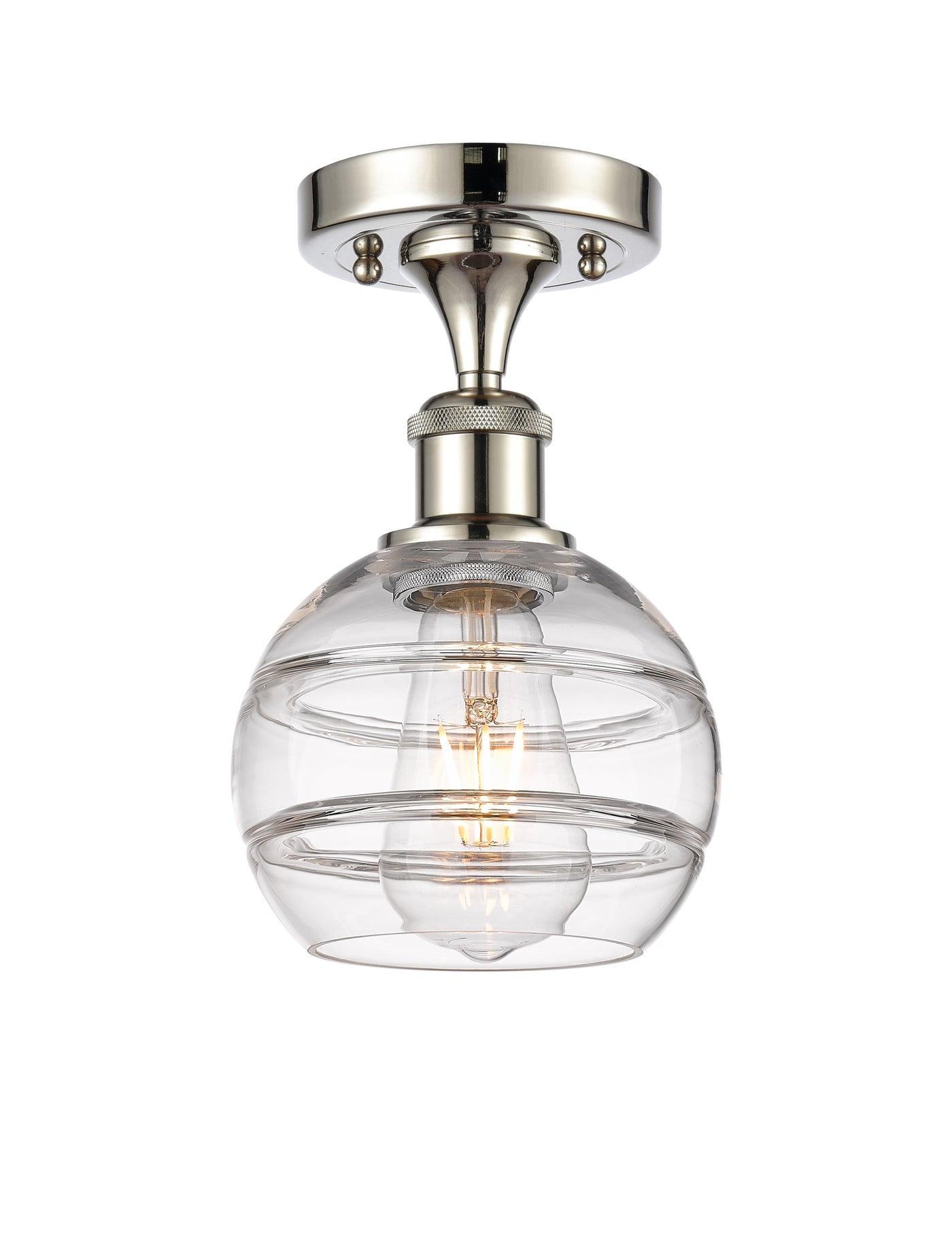 Ballston Semi-Flush Mount White Glass