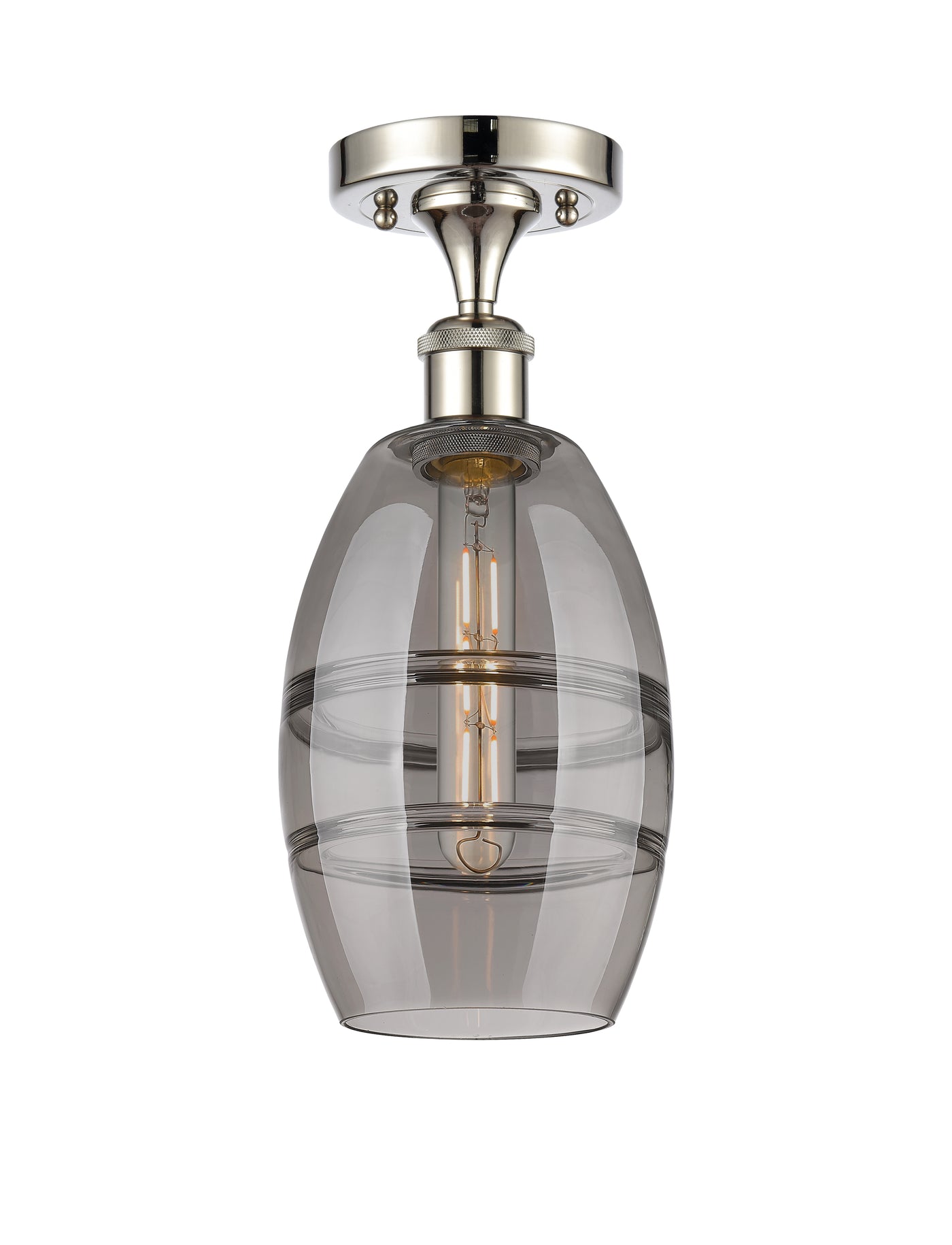 Ballston Semi-Flush Mount White Chrome