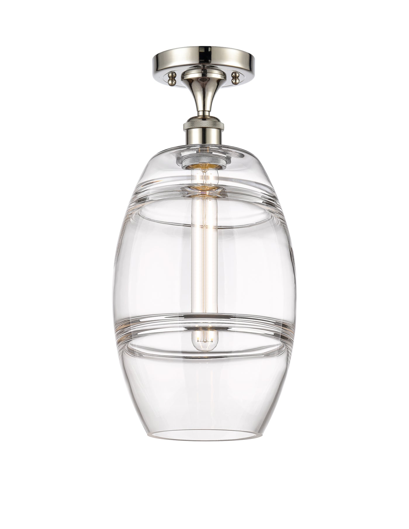 Ballston Semi-Flush Mount Cast Brass White