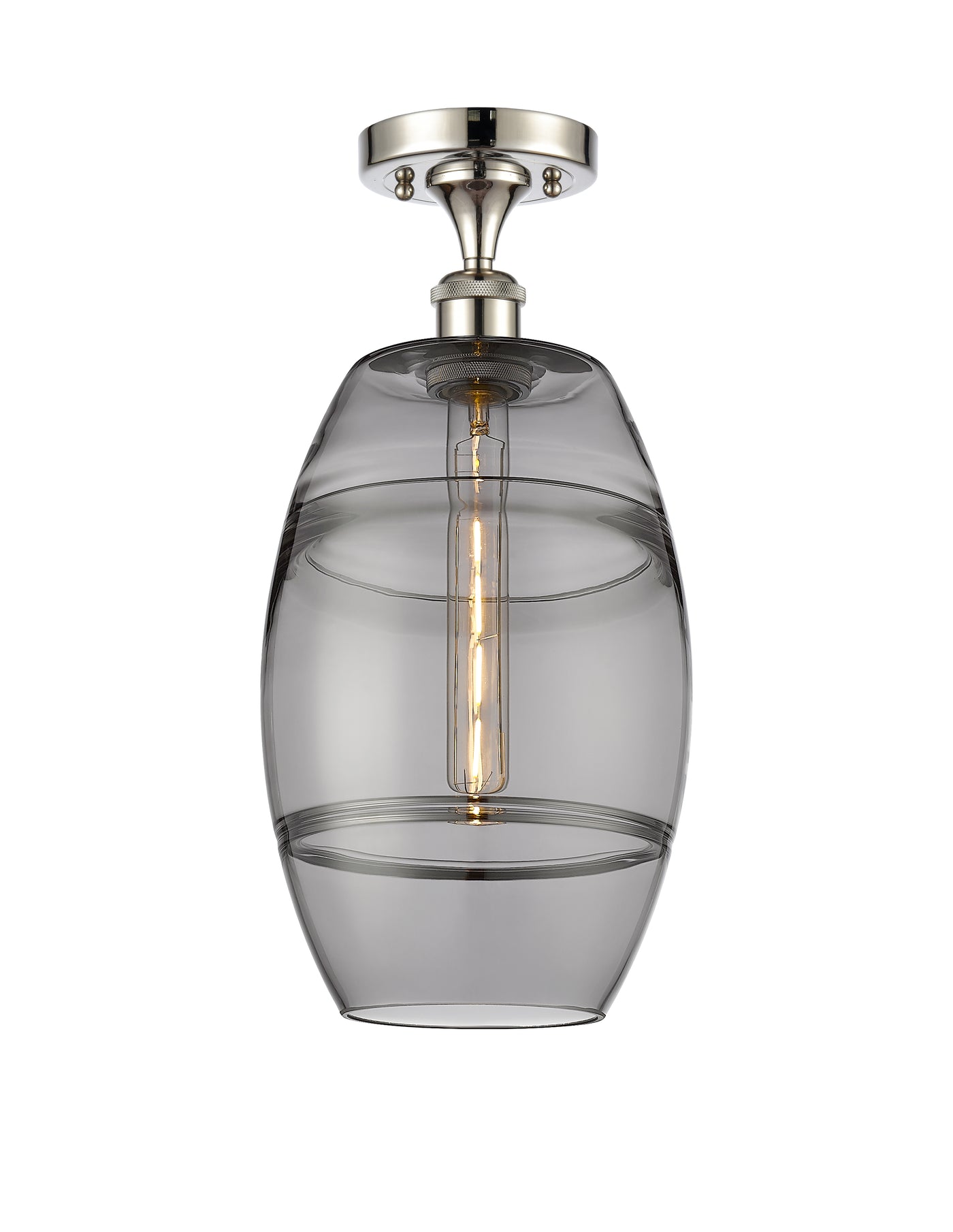 Ballston Semi-Flush Mount Cast Brass White