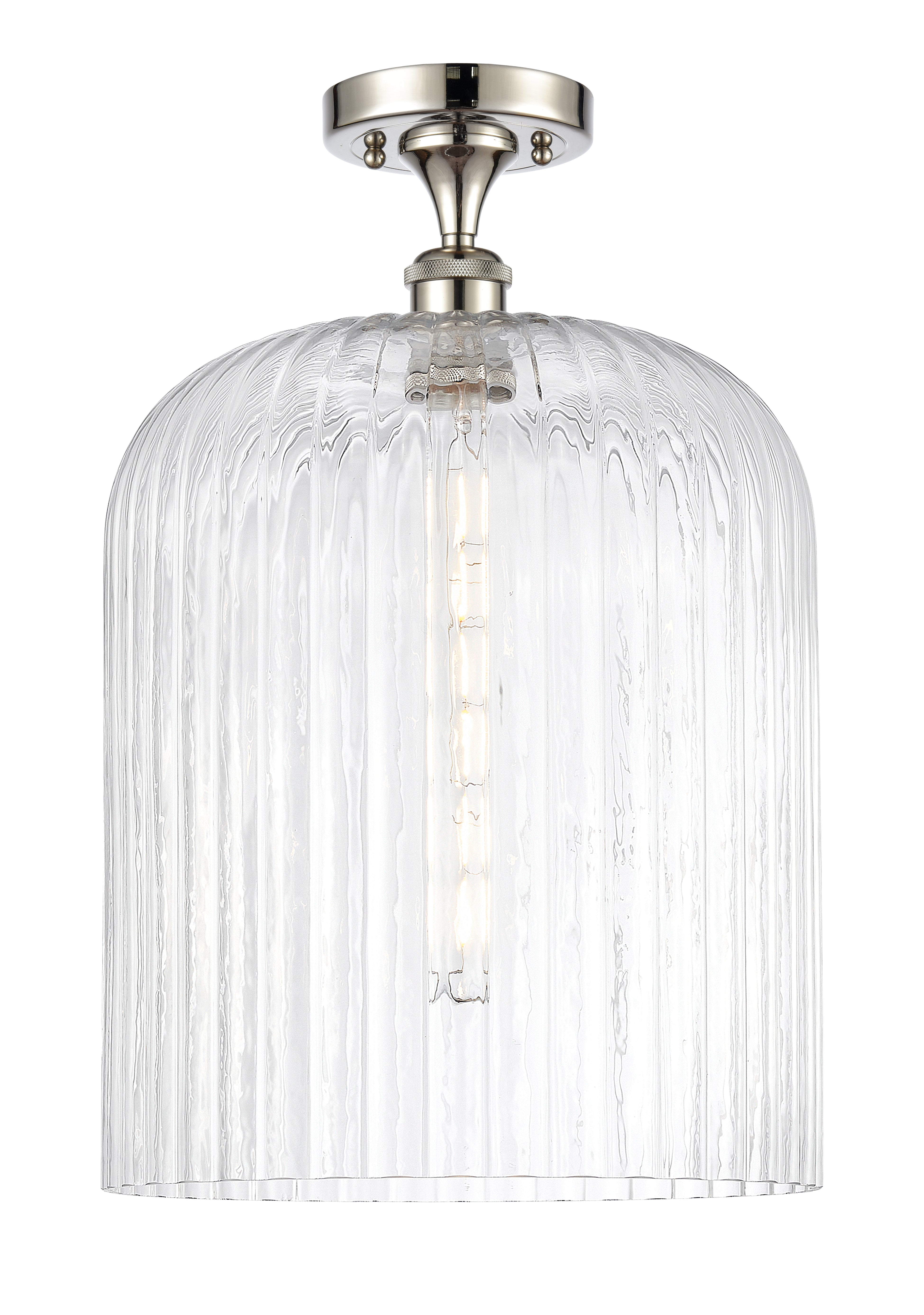 Ballston Semi-Flush Mount White Chrome