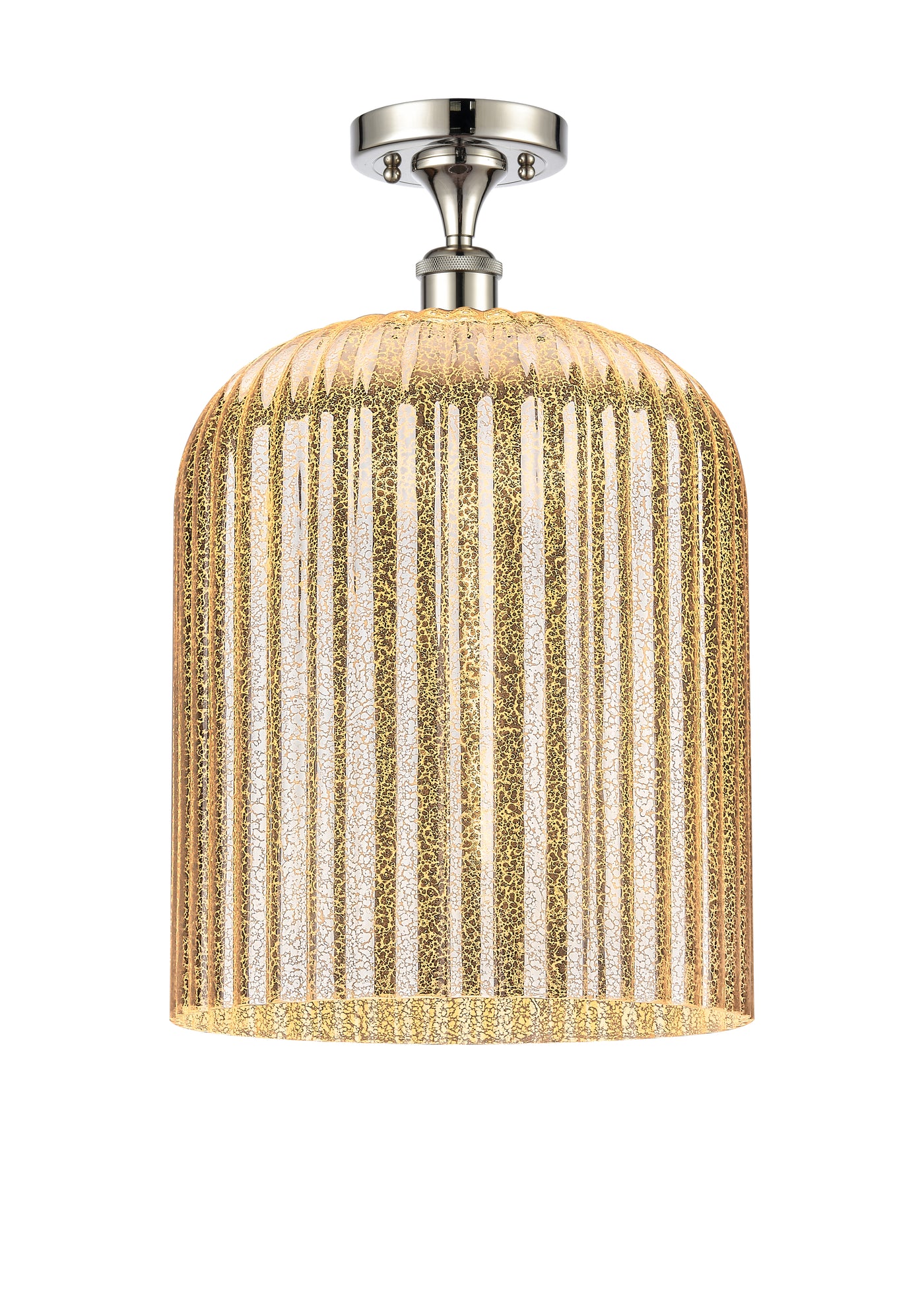 Ballston Semi-Flush Mount White Chrome