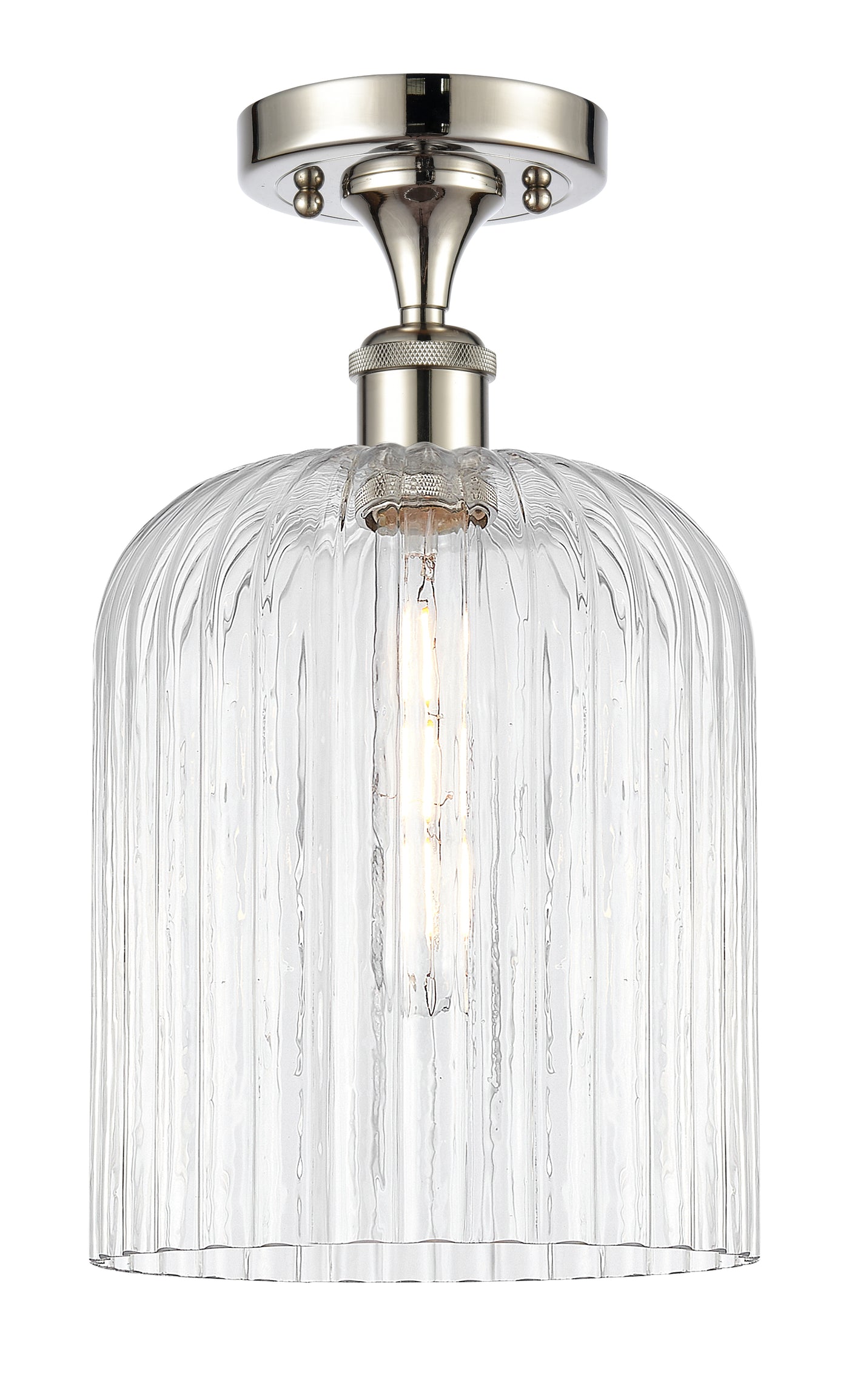 Ballston Semi-Flush Mount White Chrome