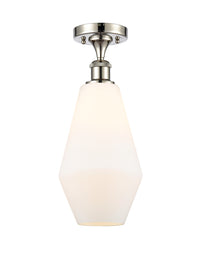 Ballston Semi-Flush Mount White Chrome