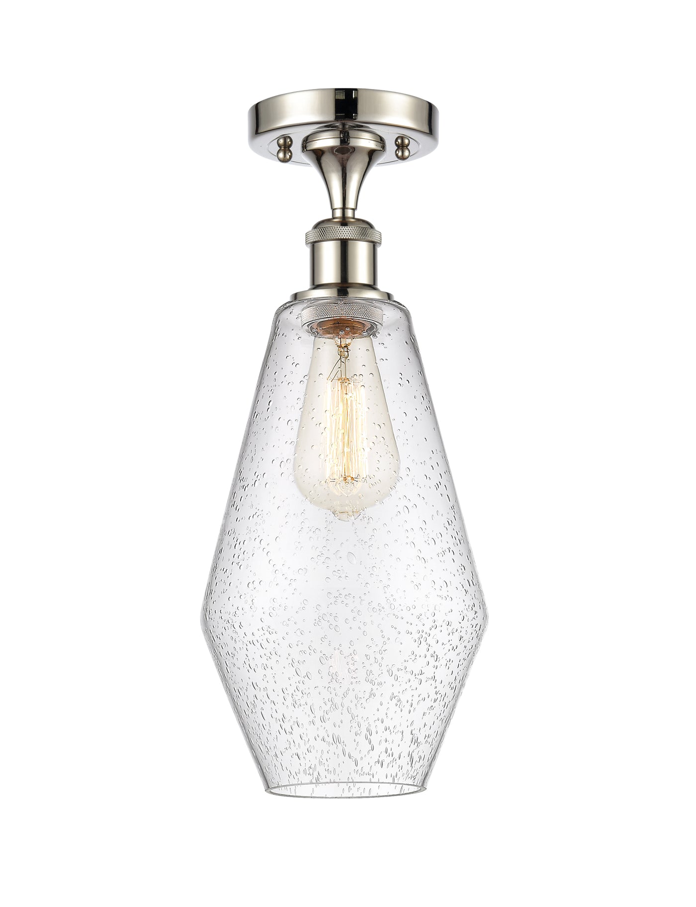 Ballston Semi-Flush Mount White Chrome