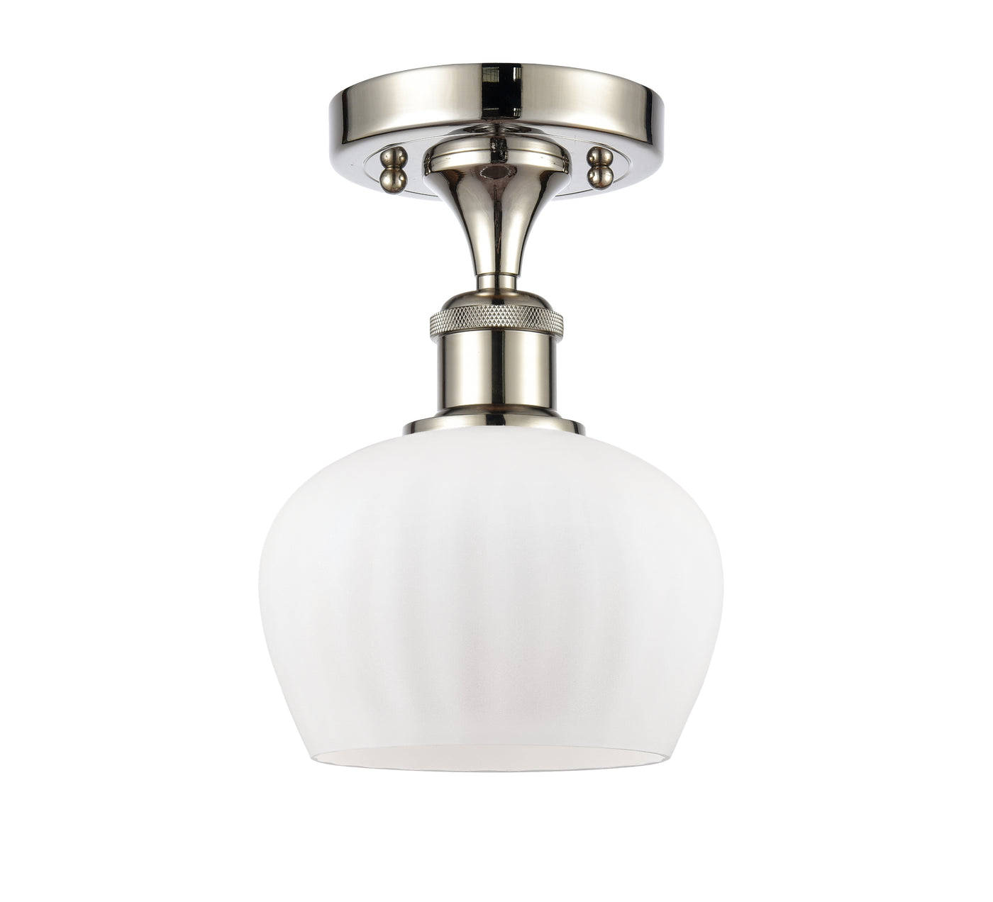 Ballston Semi-Flush Mount White Chrome