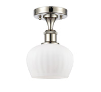 Ballston Semi-Flush Mount White Chrome