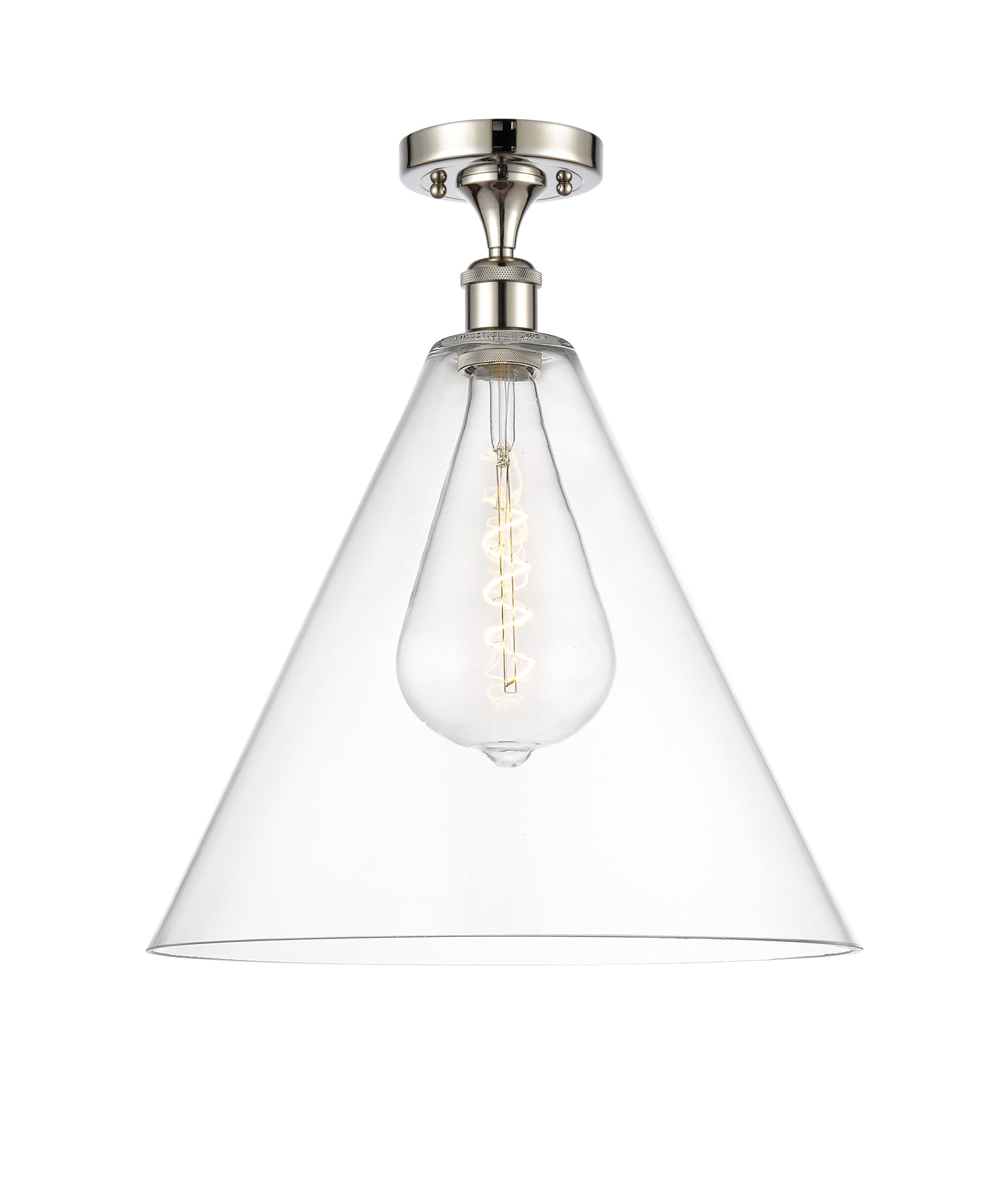 Ballston Semi-Flush Mount White Chrome