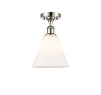 Ballston Semi-Flush Mount White Polished Chrome