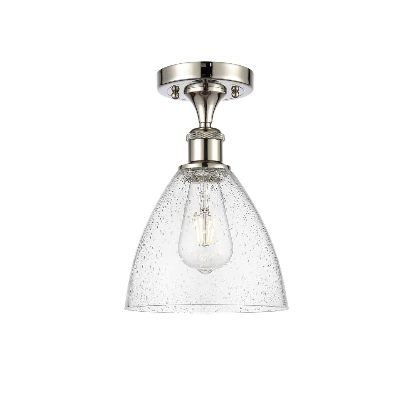 Ballston Semi-Flush Mount Cast Brass Chrome