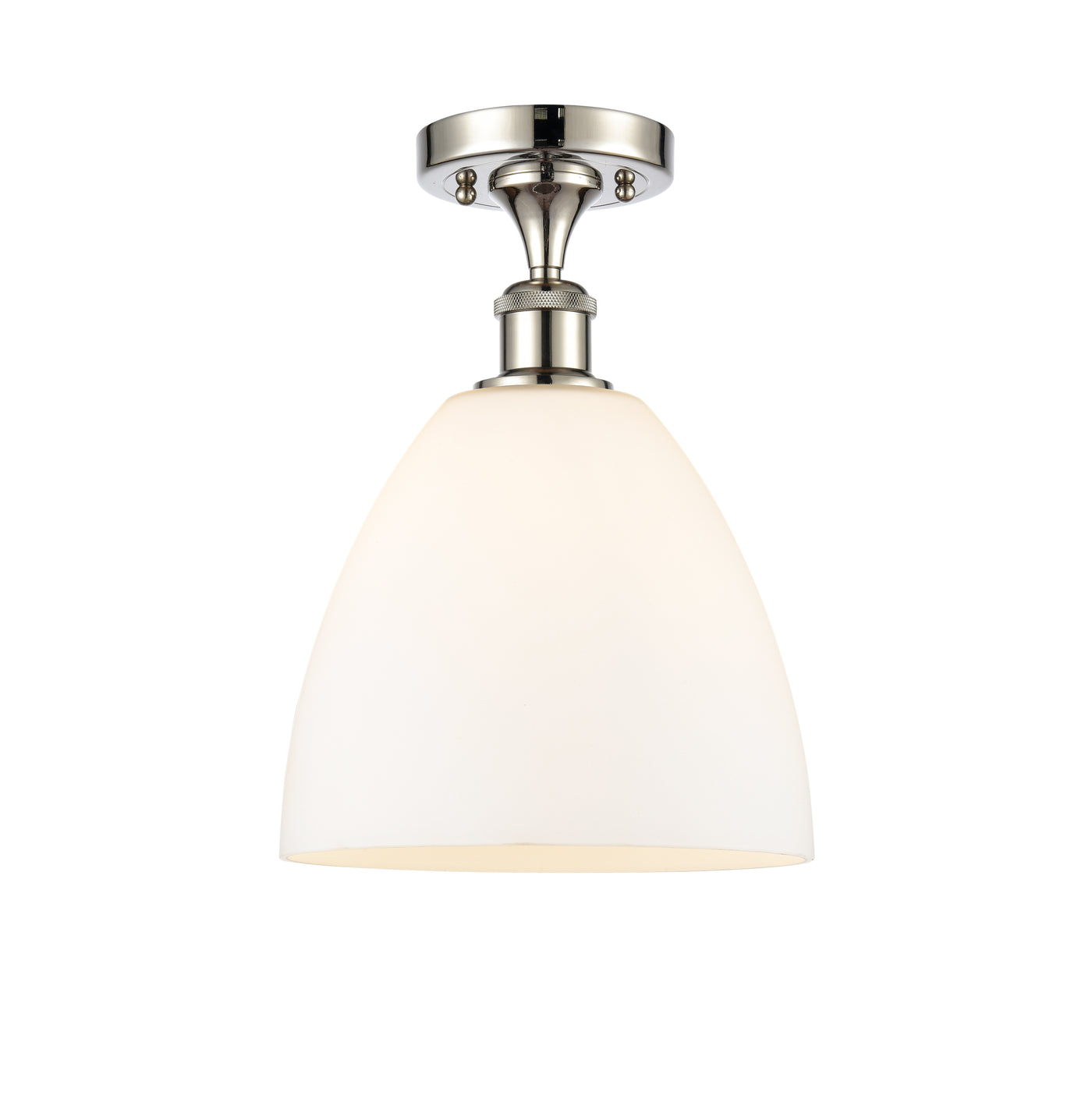 Ballston Semi-Flush Mount Cast Brass White