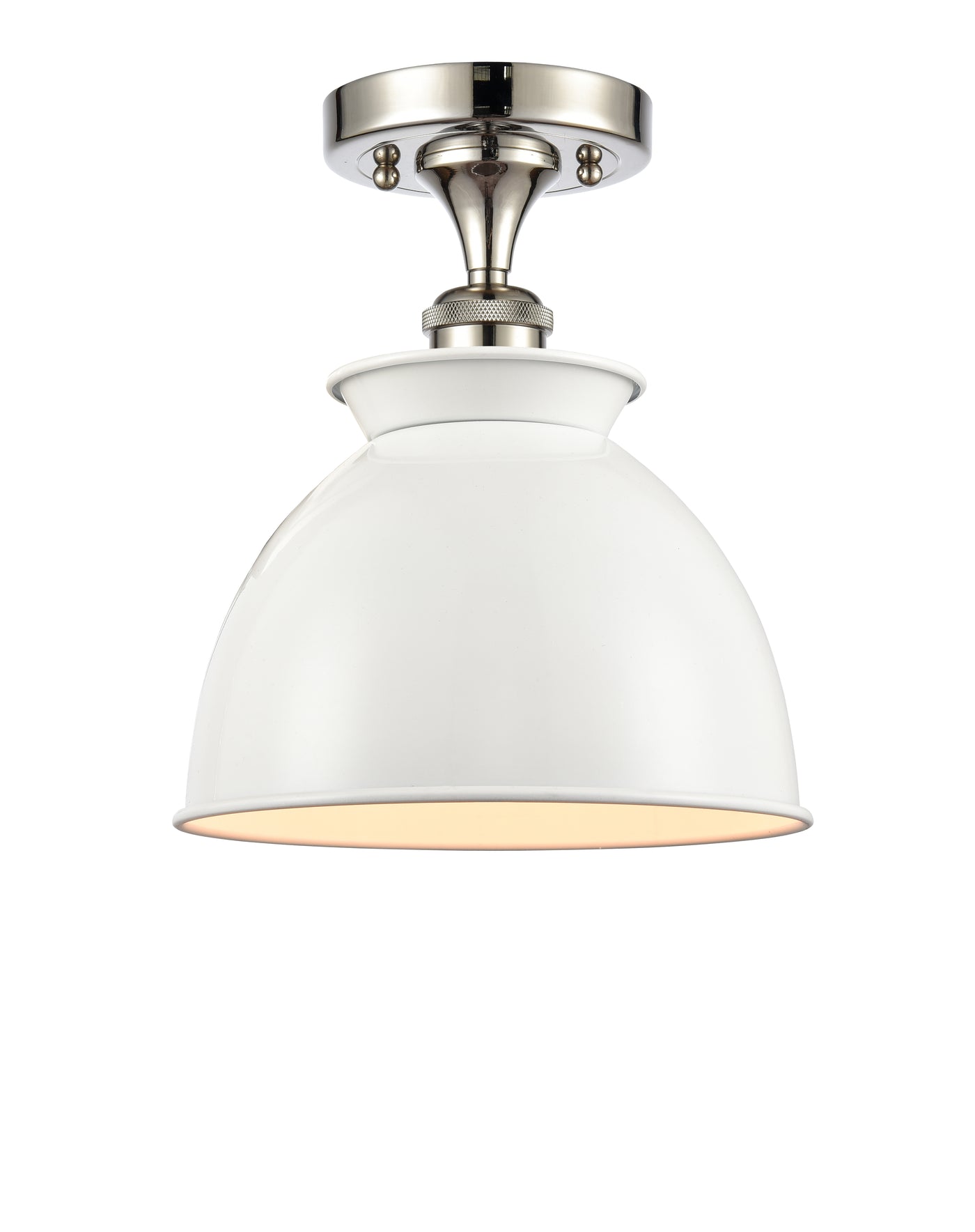 Ballston Semi-Flush Mount White Chrome