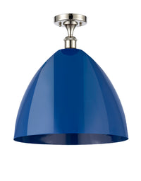 Ballston Semi-Flush Mount White Chrome Brass