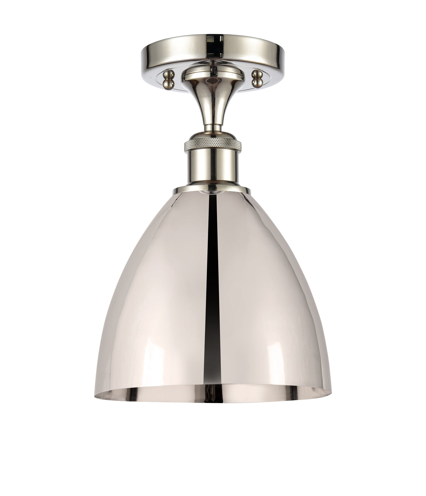Ballston Semi-Flush Mount Cast Brass White