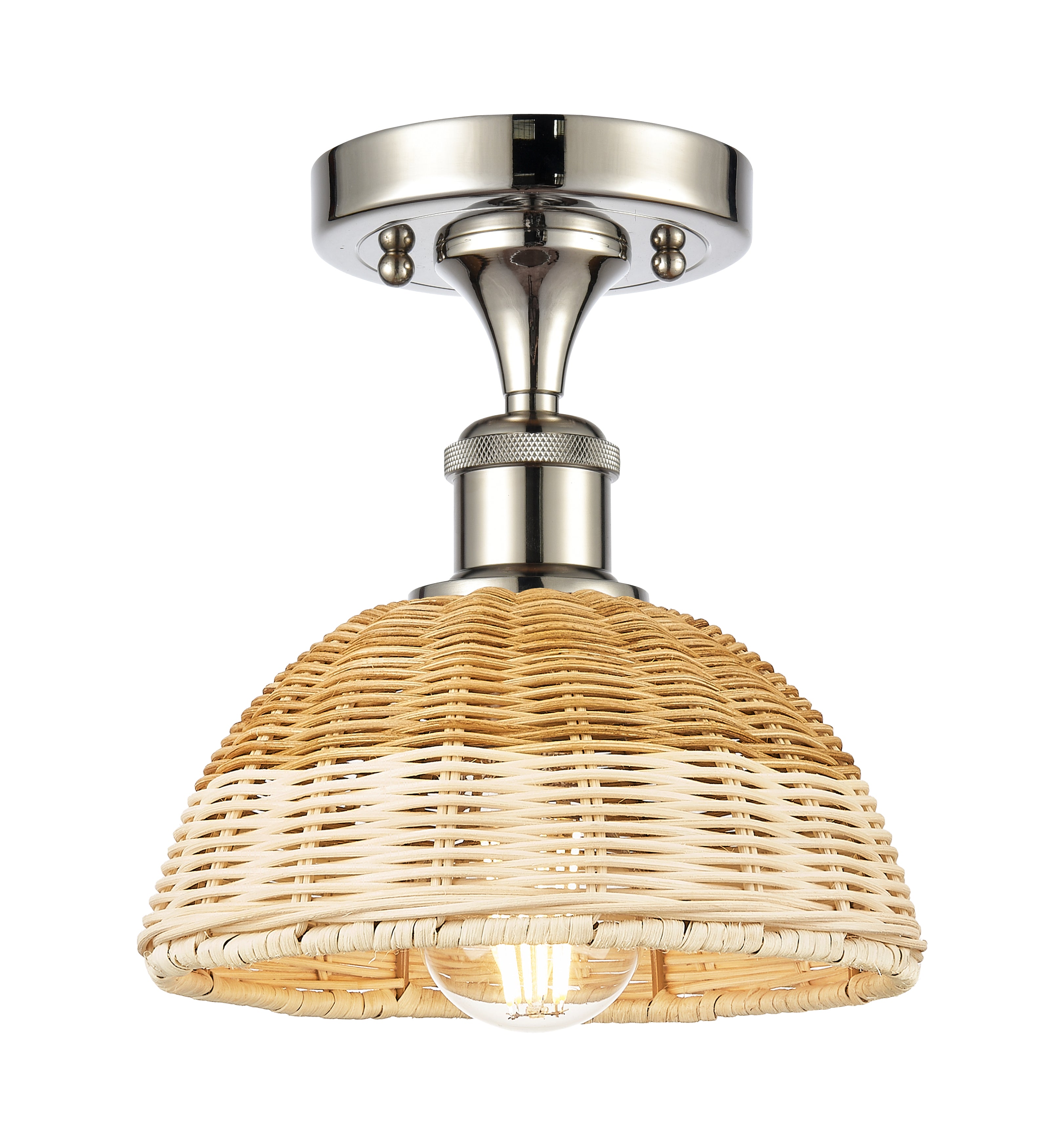 Ballston Semi-Flush Mount Brushed Satin Nickel