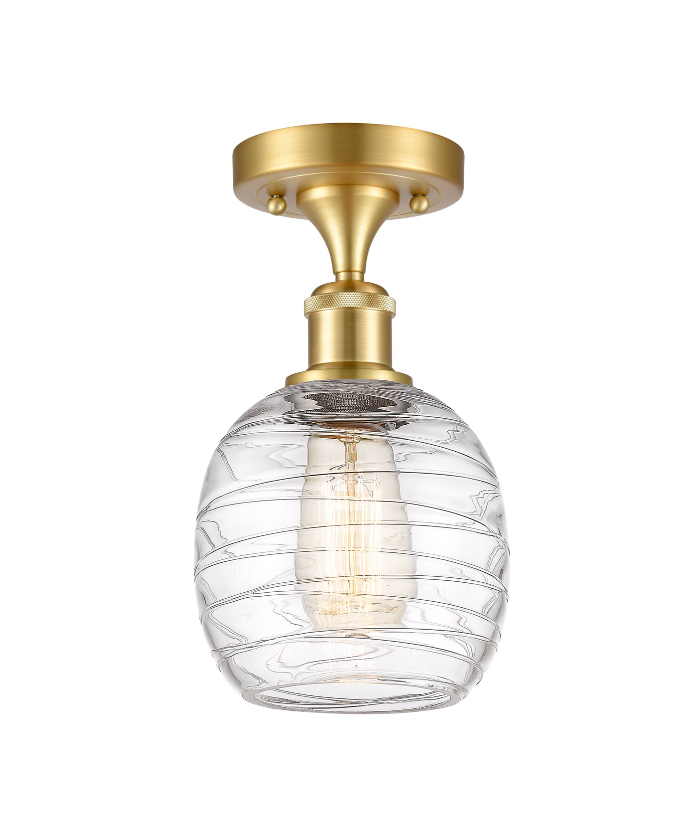 Ballston Semi-Flush Mount White Chrome