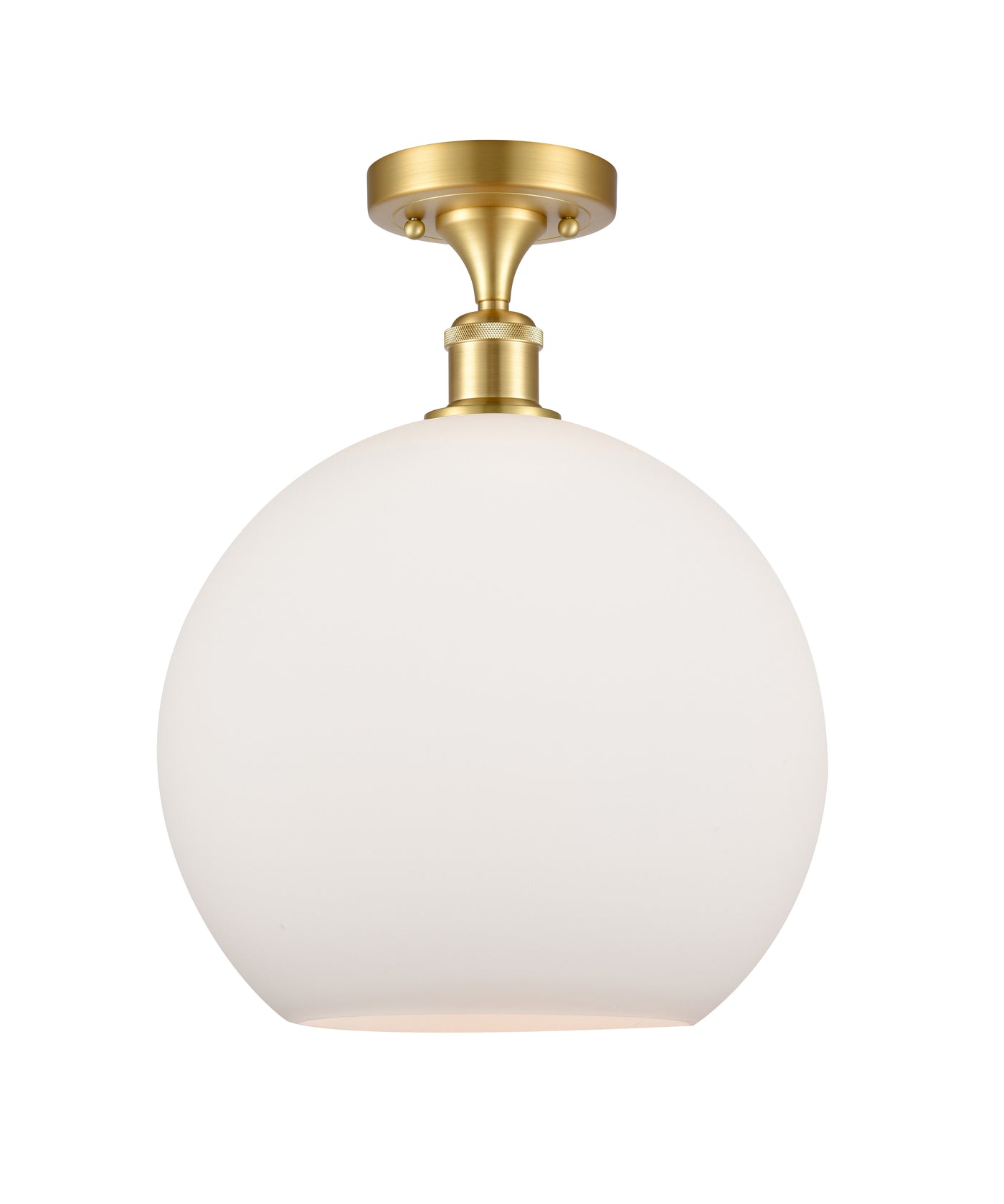 Ballston Semi-Flush Mount White Chrome