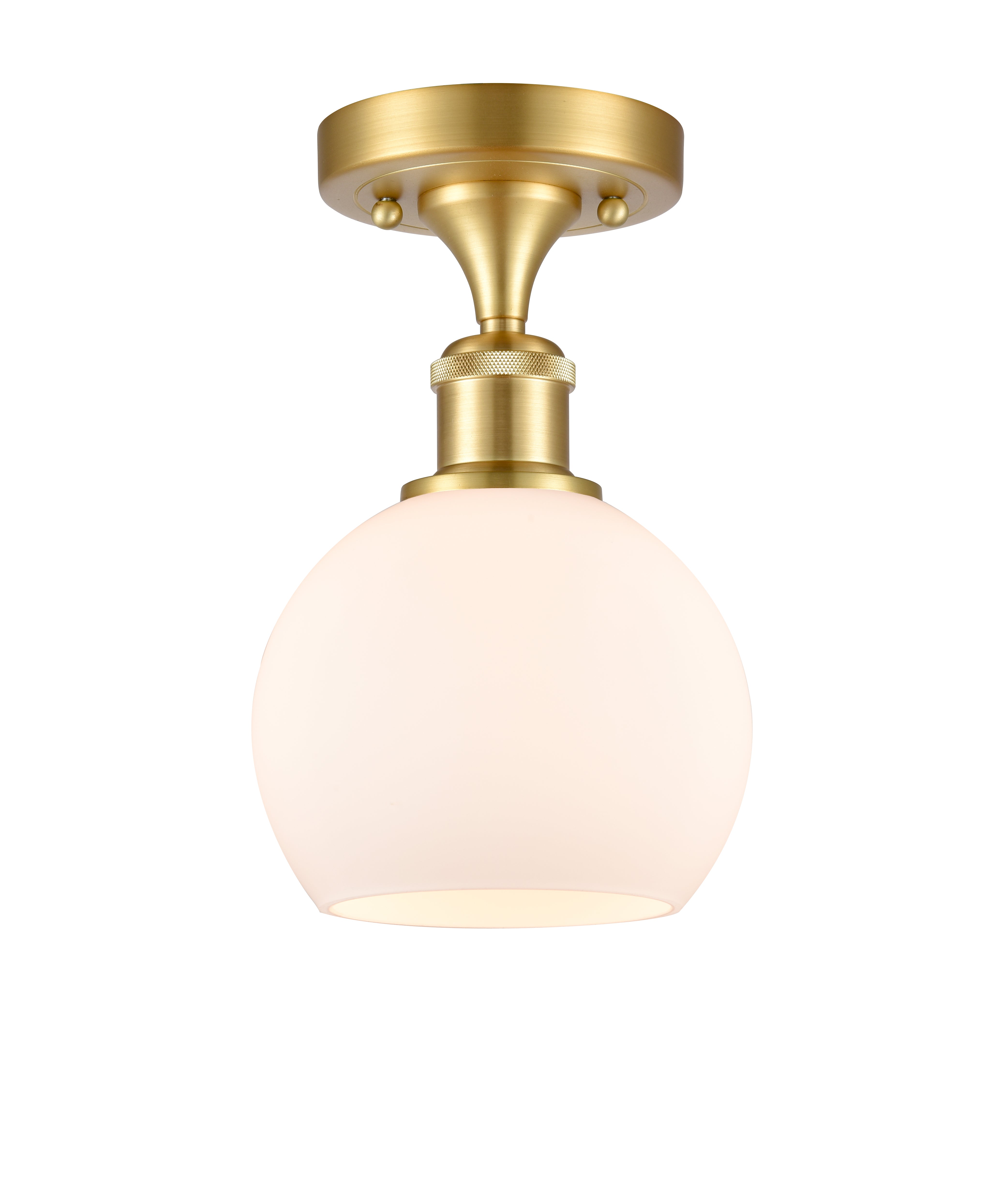 Ballston Semi-Flush Mount White Chrome
