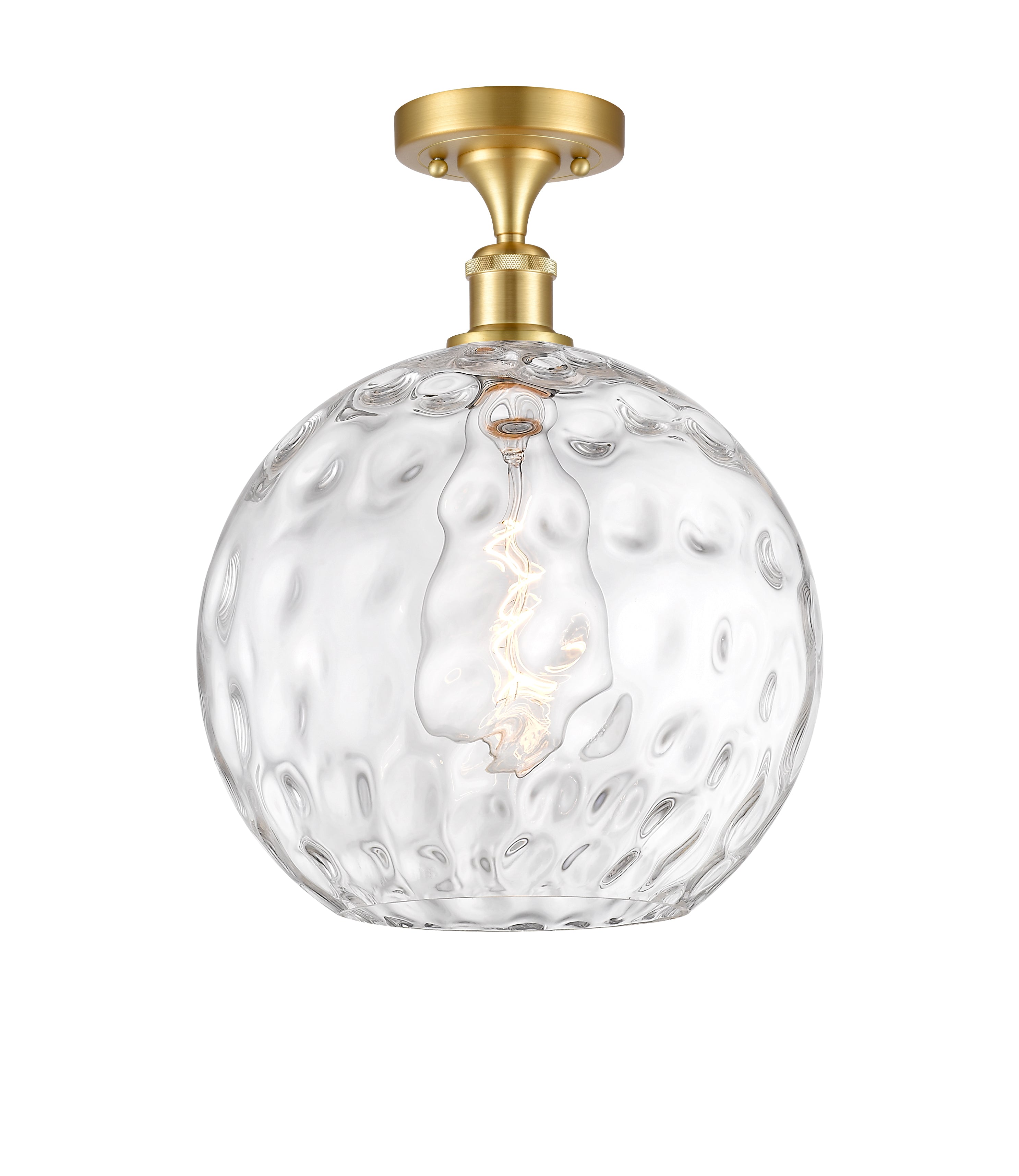 Ballston Semi-Flush Mount Water Glass Steel