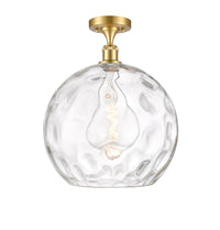 Ballston Semi-Flush Mount White Water Glass