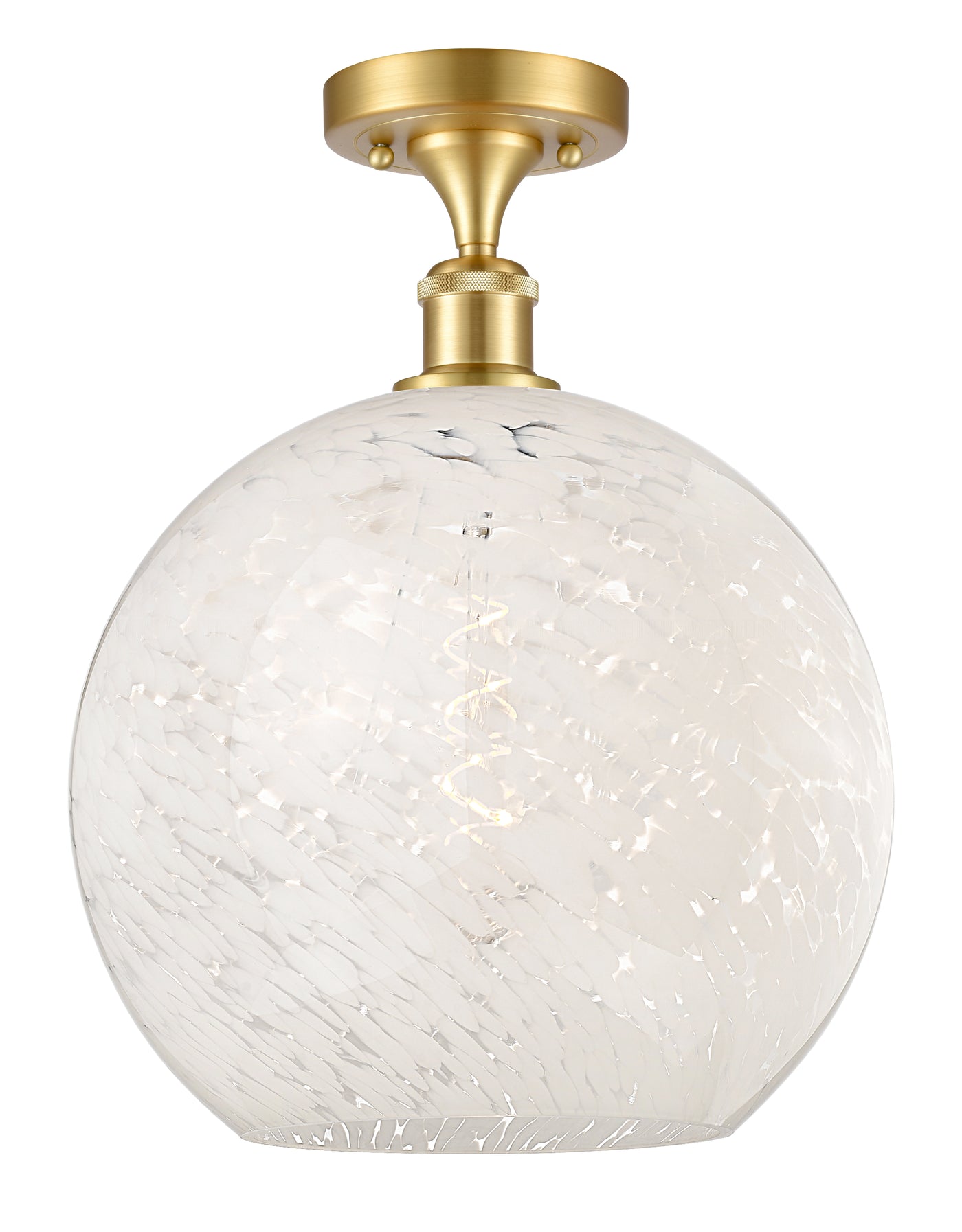 Ballston Semi-Flush Mount White Mouchette