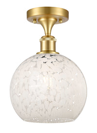 Ballston Semi-Flush Mount White Polished Chrome