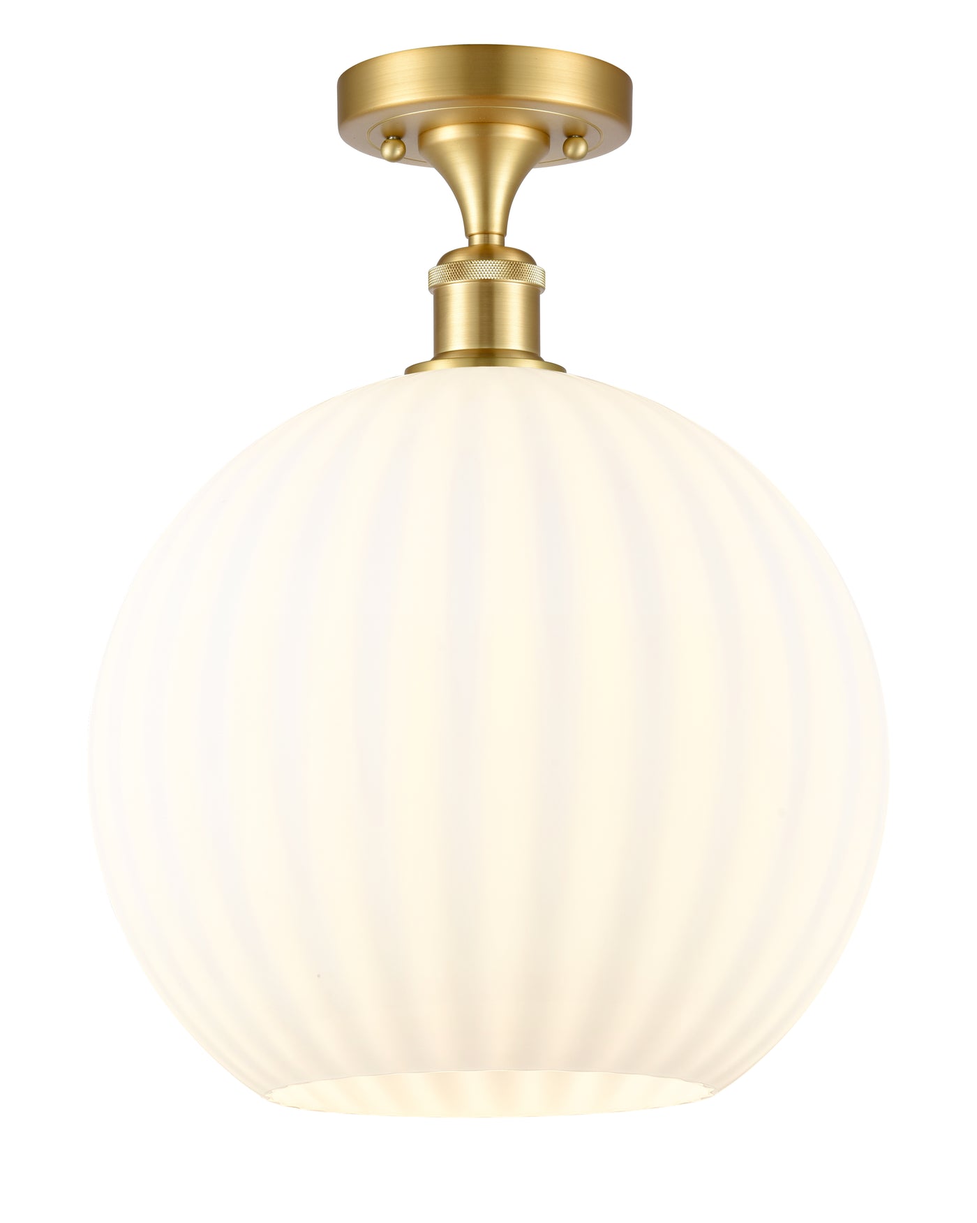 Ballston Semi-Flush Mount White Venetian