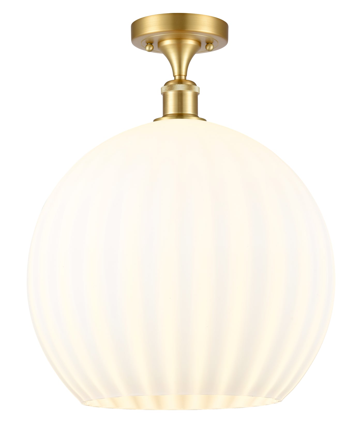 Ballston Semi-Flush Mount White Venetian