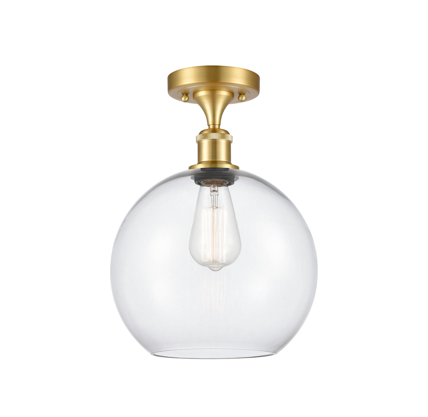 Ballston Semi-Flush Mount White Chrome