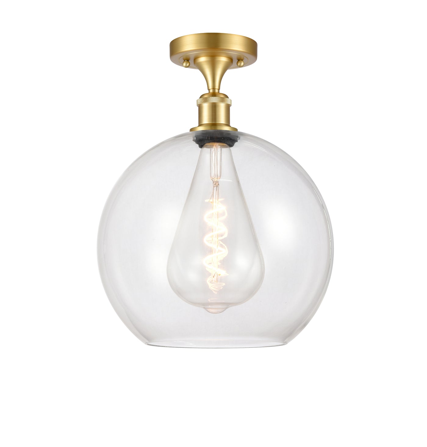 Ballston Semi-Flush Mount White Chrome