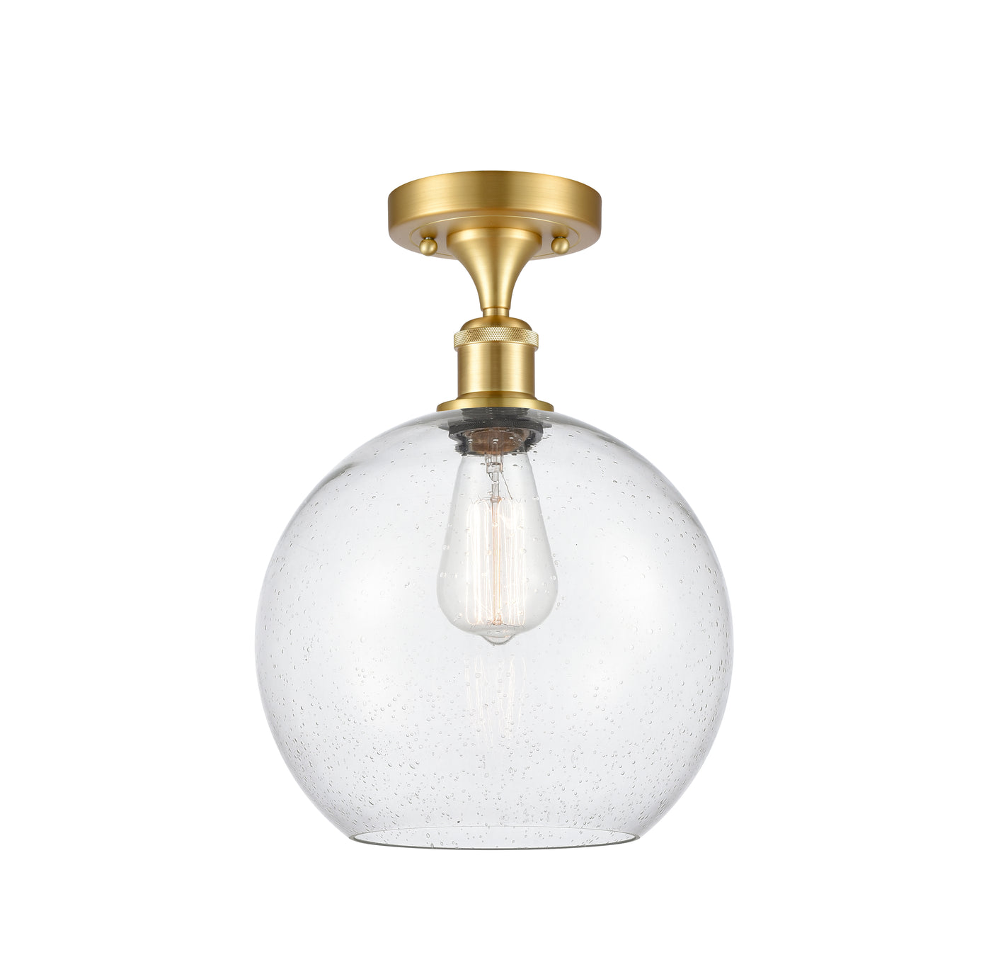 Ballston Semi-Flush Mount White Chrome Finish