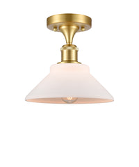 Ballston Semi-Flush Mount White Cast Brass