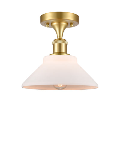 Ballston Semi-Flush Mount White Cast Brass
