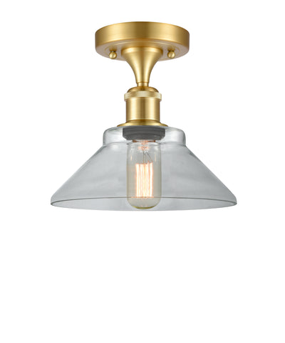 Ballston Semi-Flush Mount White Cast Brass