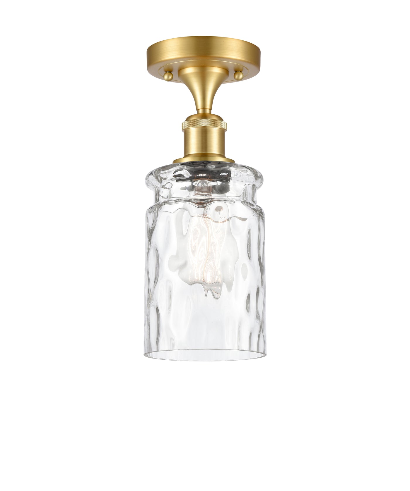 Ballston Semi-Flush Mount White Chrome