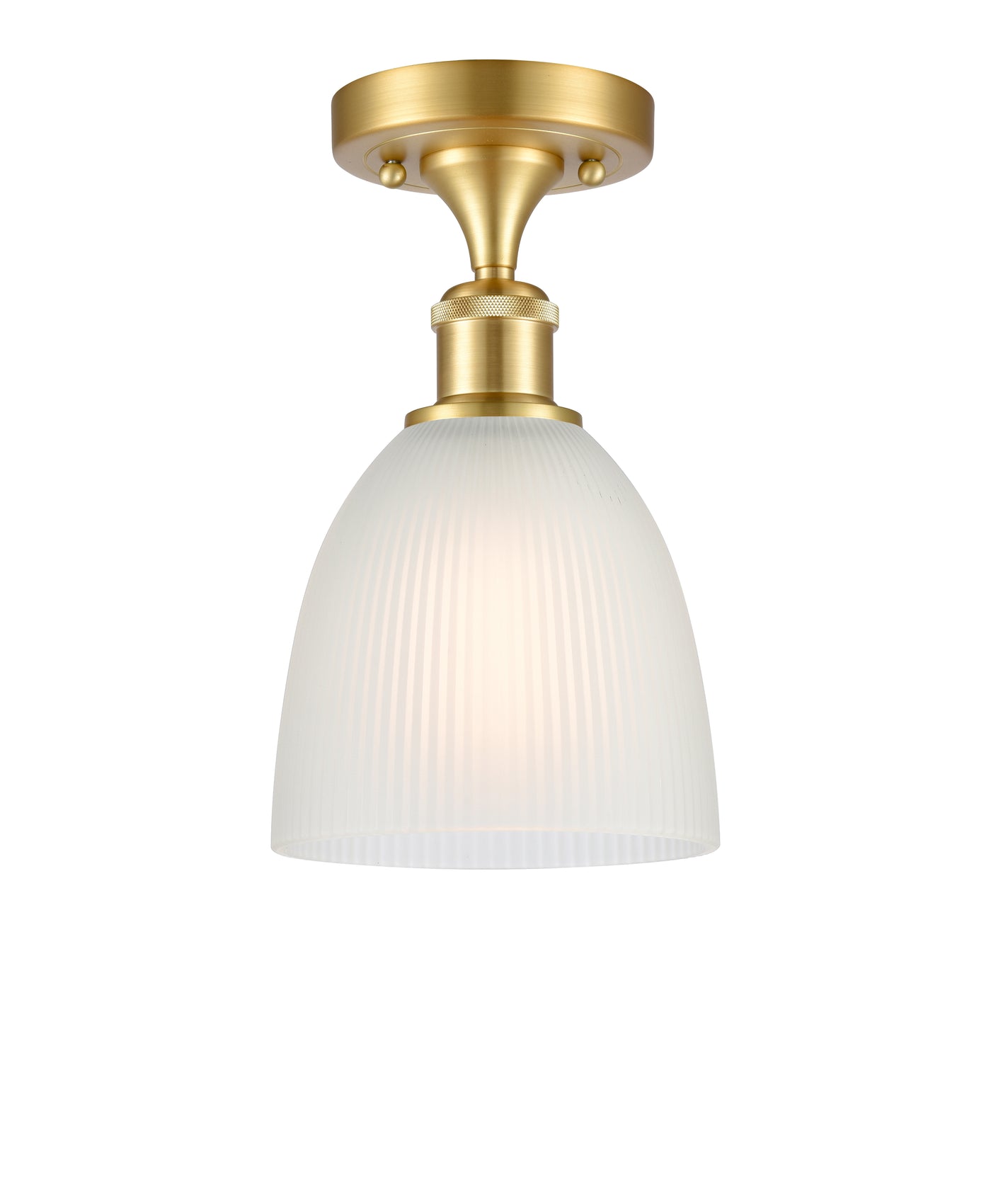 Ballston Semi-Flush Mount White Chrome
