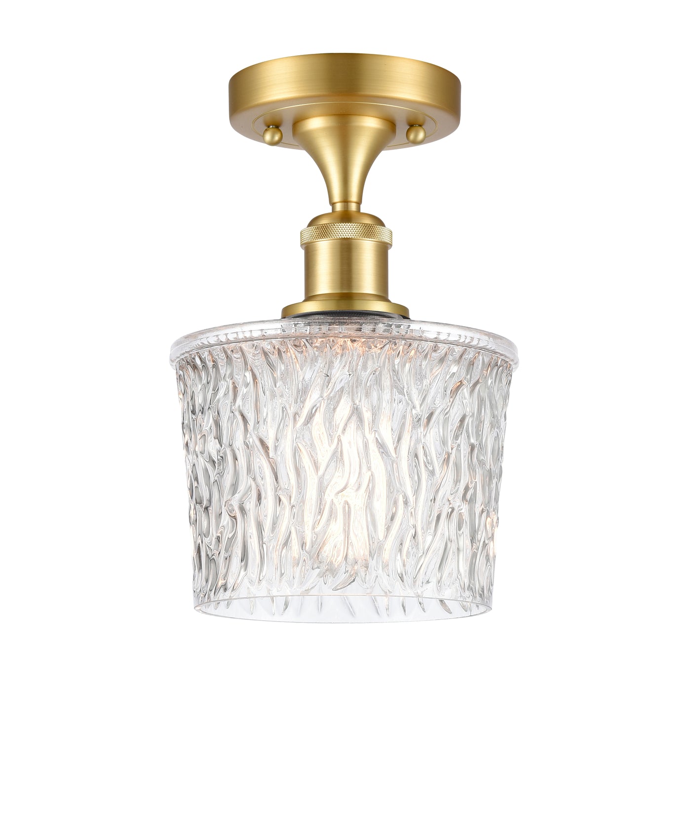 Ballston Semi-Flush Mount White Chrome