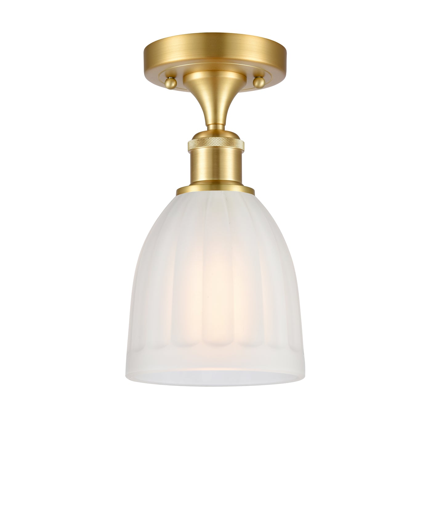 Ballston Semi-Flush Mount White Polished Chrome