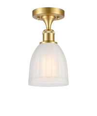 Ballston Semi-Flush Mount White Polished Chrome