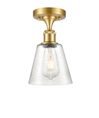Ballston Semi-Flush White Chrome Cast Brass