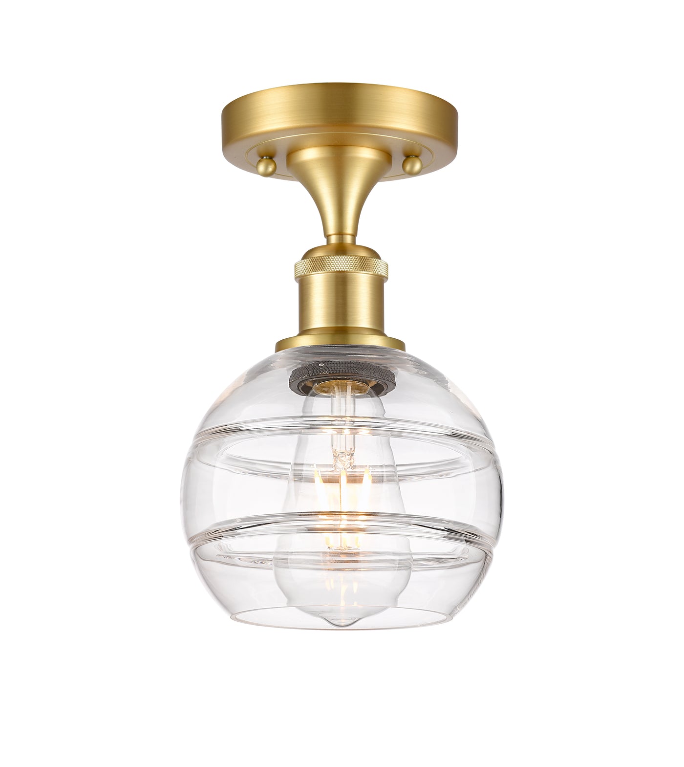Ballston Semi-Flush Mount White Glass