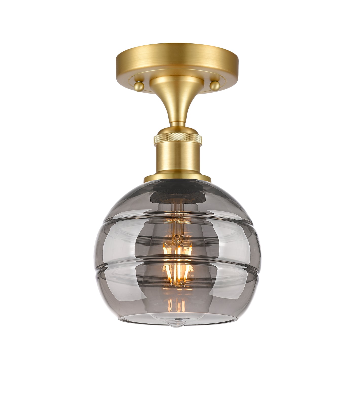 Ballston Semi-Flush Mount White Glass