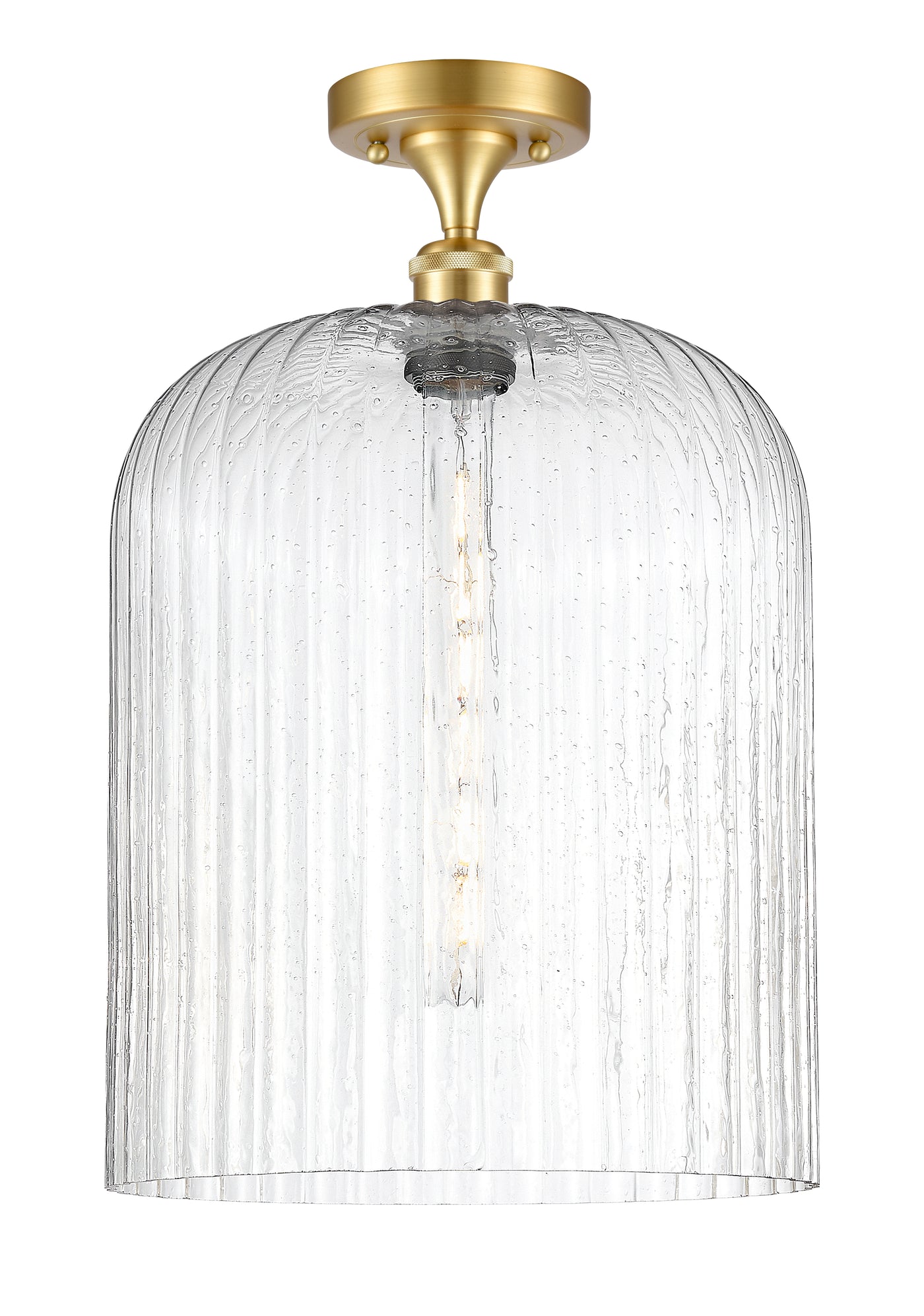 Ballston Semi-Flush Mount White Chrome