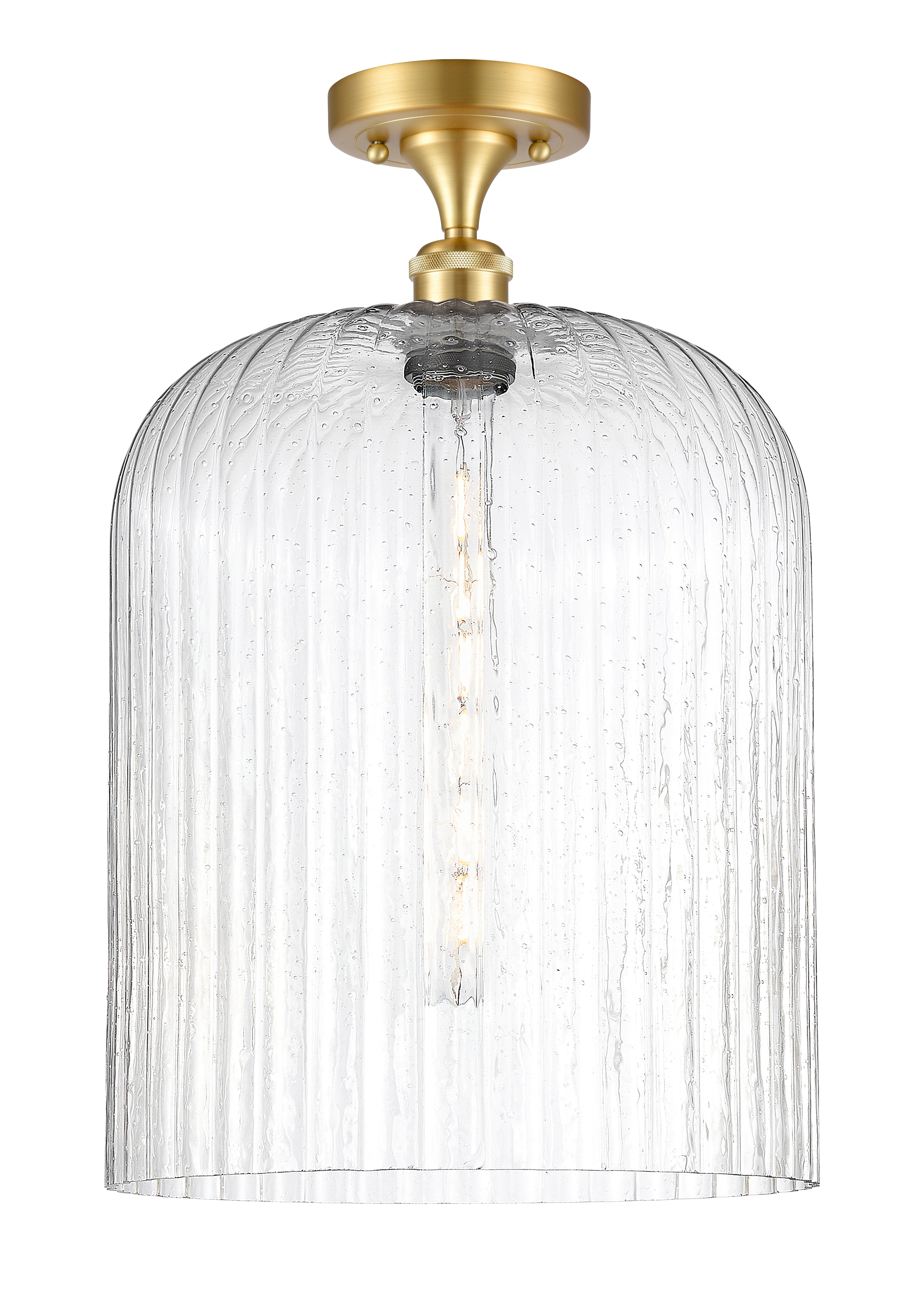Ballston Semi-Flush Mount White Chrome