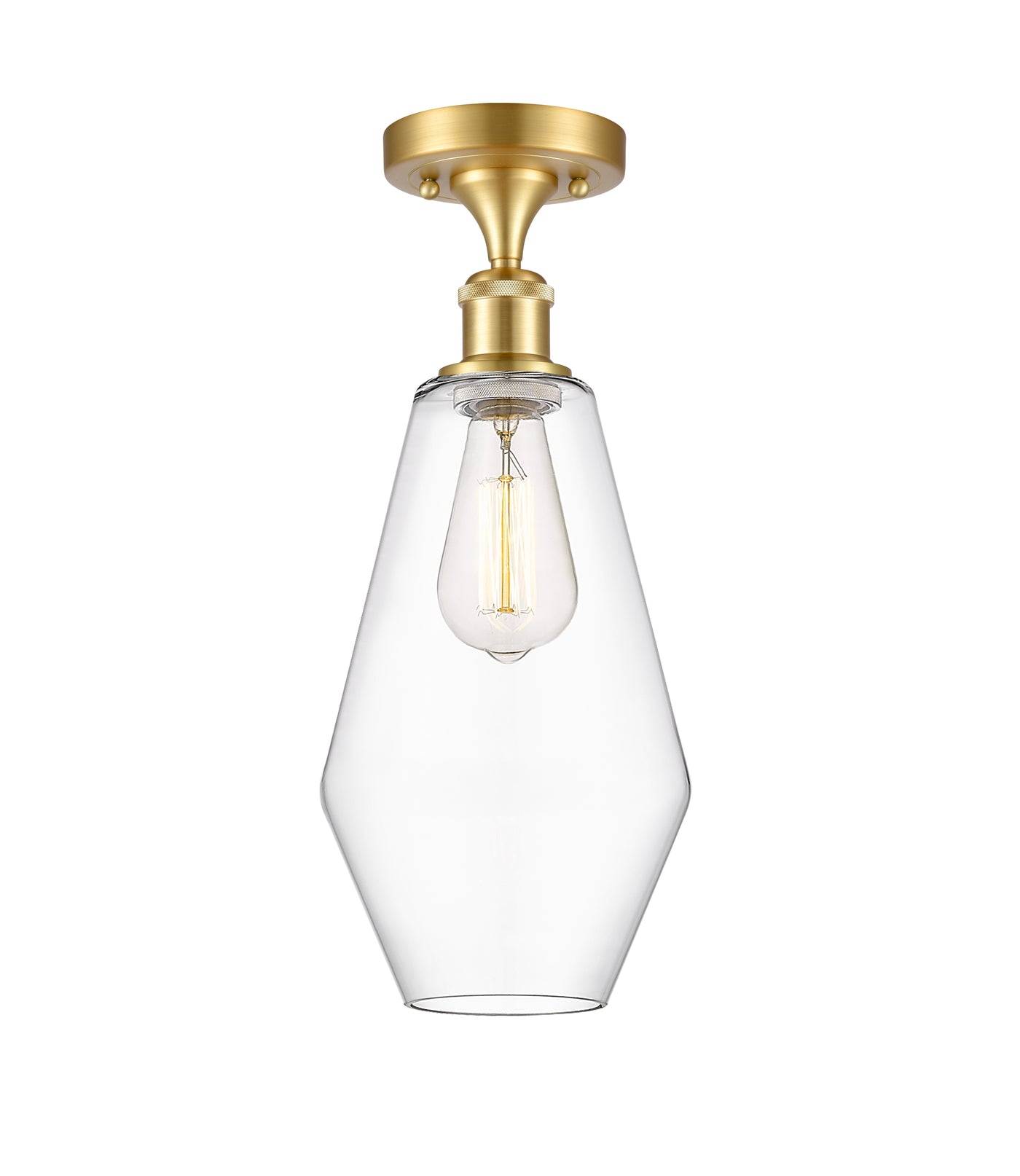 Ballston Semi-Flush Mount White Chrome