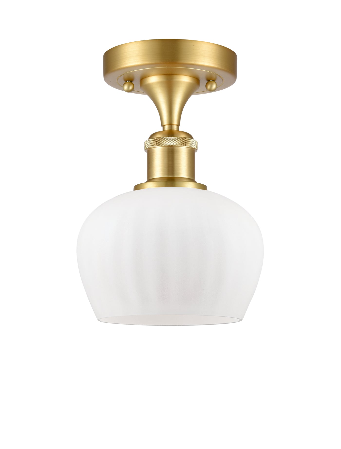 Ballston Semi-Flush Mount White Chrome